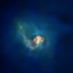 De Centauruscluster met een hete pluim van gas