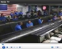De landing live op NASA-tv