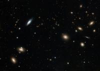 De Comacluster door Hubble gefotografeerd