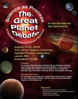 Poster van het Grote Planeten Debat
