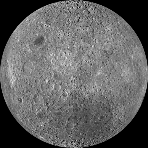 De achterkant van de maan door de LRO