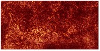 De waargenomen turbulentie in het sterrenbeeld Winkelhaak