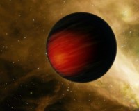 Impressie van een hete Jupiter, exoplaneet HD 149026b