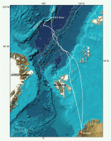 Model van de oceaanbodem in de Noordelijke IJszee waar ACEX heeft geboord