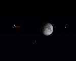 De maan en Saturnus donderdagnacht
