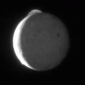 Bewegende beelden van een vulkaanuitbarsting op Io
