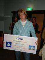 winnaar Joost Broens van de eerste Nederlandse sterrenkunde Olympiade