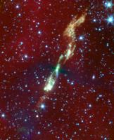 Foto van Spitzer van de protoster L1157