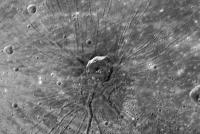 De spinkrater op Mercurius