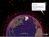 Ruimte-afval in Google Earth
