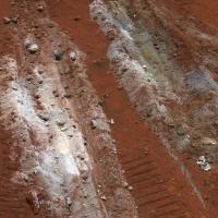 Het gevonden silica op de Home Plate op Mars