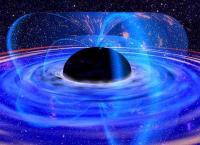 Schets van een zwart gat dat gevoed wordt met materie van buitenaf