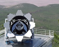 bovenaanzicht van de 2,5m telescoop