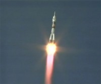 De gelanceerde Soyuz