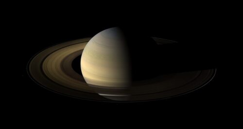 Saturnus tijdens equinox