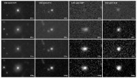 Vier uitgesmeerde quasars