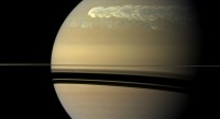 De gigasuperstorm op Saturnus