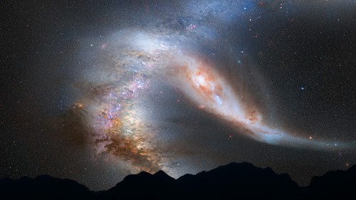 Het andromedastelsel ligt op ramkoers met ons Melkwegstelsel