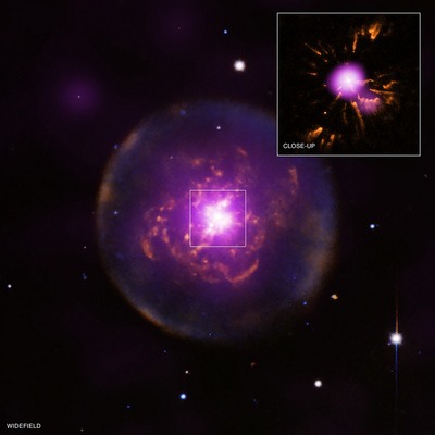 Planetaire nevel Abell 30 lijkt niet één, maar twee centrale sterren te hebben
