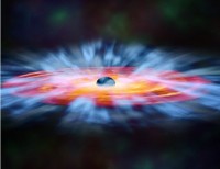 Rondom het zwarte gat in NGC 5548 bevindt zich een draaiende en kolkende ring van stof en heet gas. De binnenrand van de ring wordt deels door de sterke straling weggeblazen en vormt zo wind.
