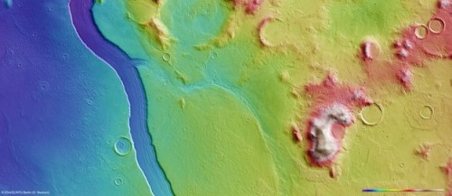topografische weergave Reull Vallis