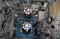 Zwevende Spheres in het ISS 