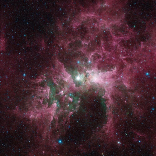 Carina Nebula by Spitzer