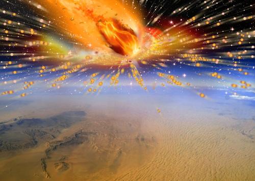 komeet ontploft boven Egypte