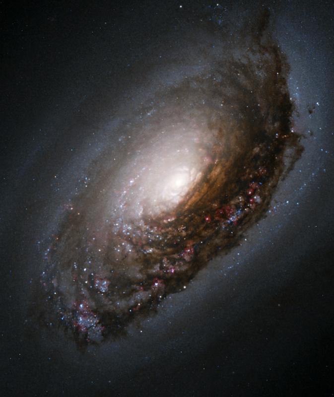 Buitenste schijf van sterrenstelsel M64 kwam oorspronkelijk van een dwergstelsel