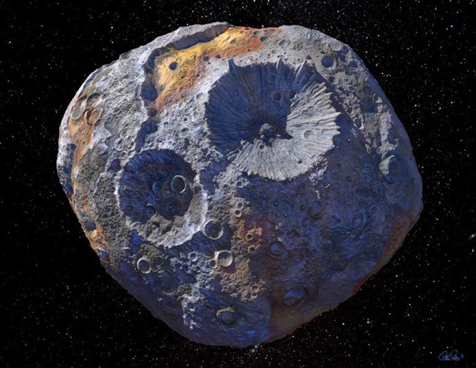 Op zeldzame ＂metaalplanetoïden＂ heeft mogelijk ijzervulkanisme plaatsgehad