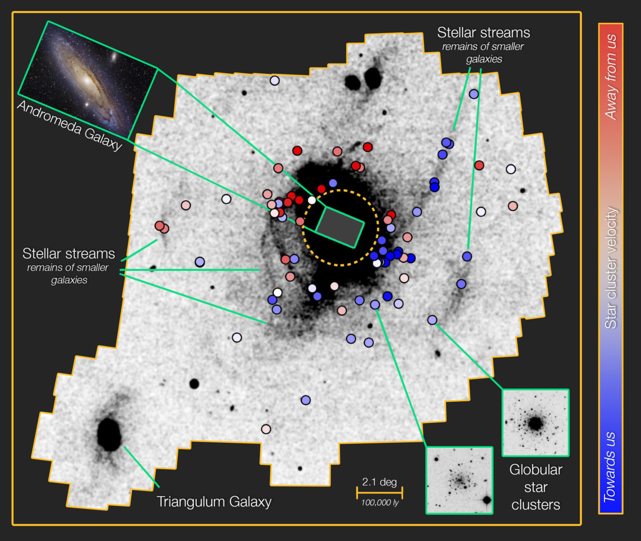 Het heftige verleden van het Andromedastelsel is vastgelegd