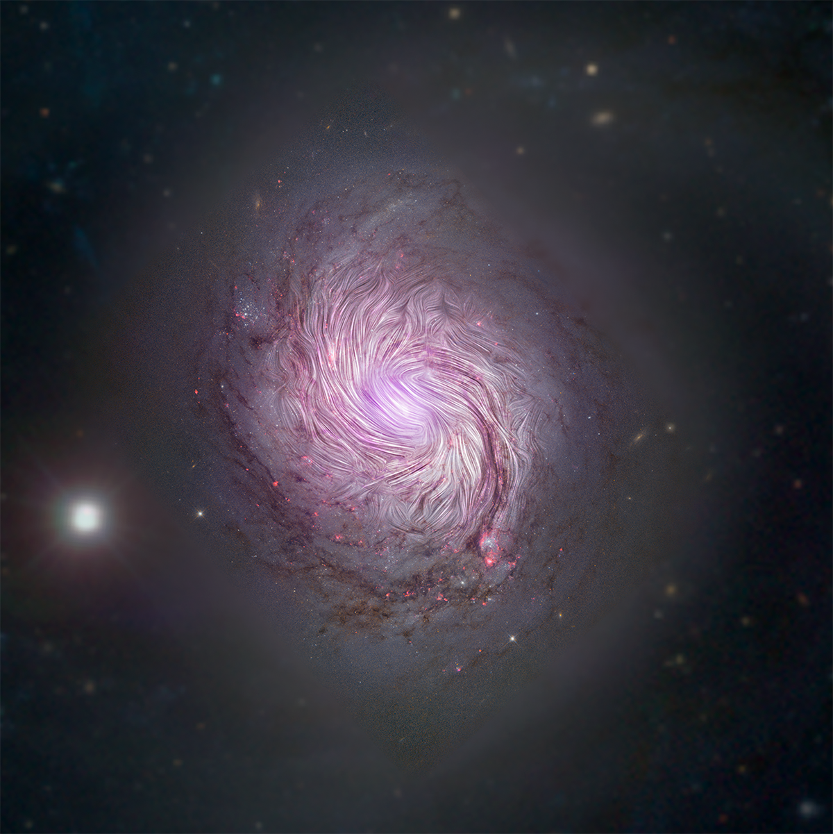 Magnetische velden spelen belangrijke rol bij vorming spiraalarmen sterrenstelsels