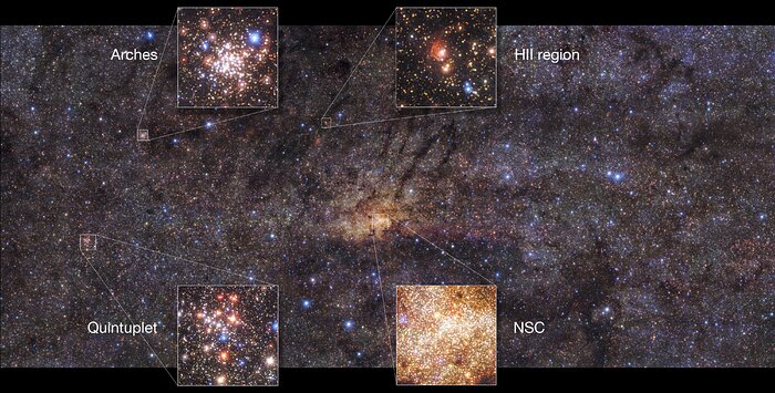 ESO-telescoop maakt verbluffende opname van Melkwegcentrum en ontdekt oude ‘starburst’