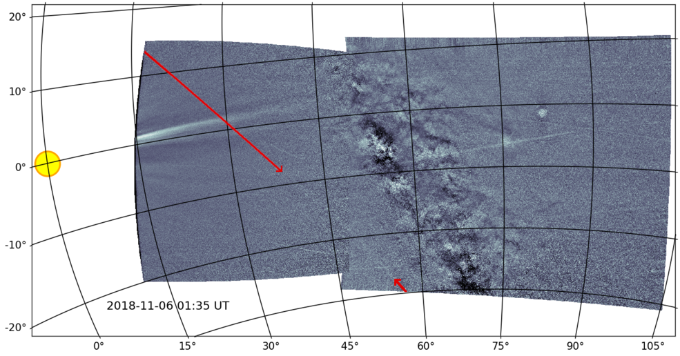 De Parker Solar Probe heeft het stofspoor van planetoïde Phaethon - bron van de Geminiden - gefotografeerd