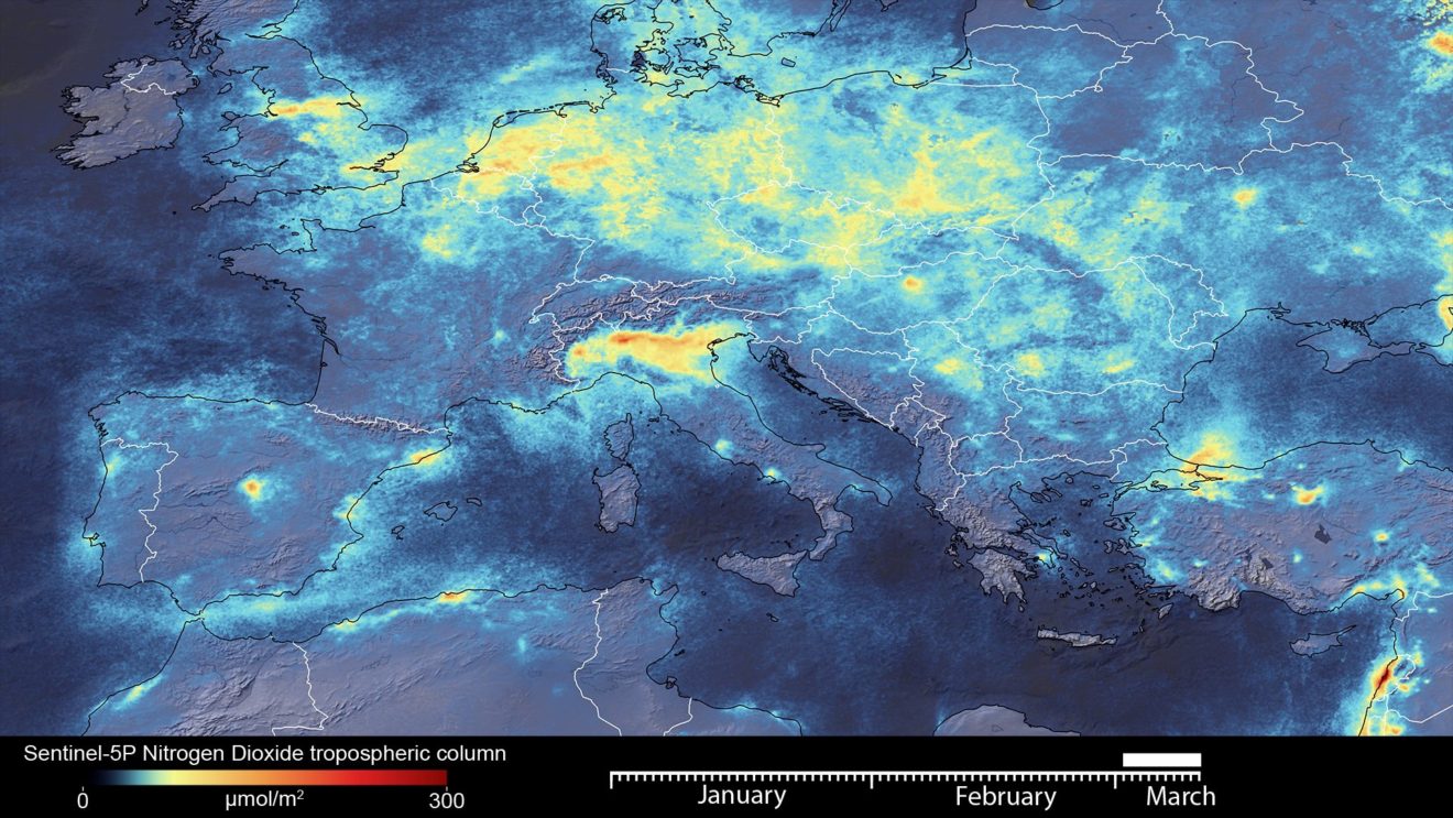 Coronavirus: de uitstoot van stikstofdioxide daalt in Italië