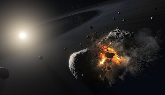Fomalhaut b is geen exoplaneet, maar een grote stofwolk van twee botsende planetoïden