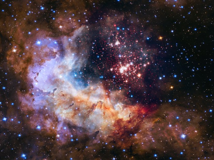 Hubble laat zien dat genoeg afstand tot grote heldere sterren hét devies is voor planeetvorming