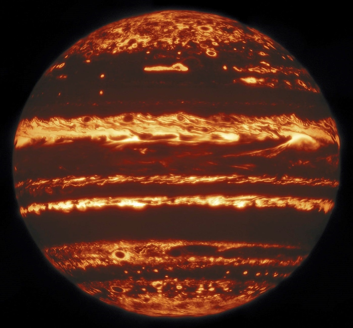 Juno, Hubble en Gemini hebben tegelijk diep in Jupiter's atmosfeer getuurd
