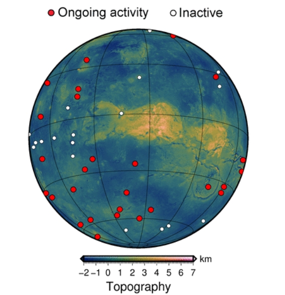 Maar liefst 37 recent actieve vulkanen op Venus ontdekt