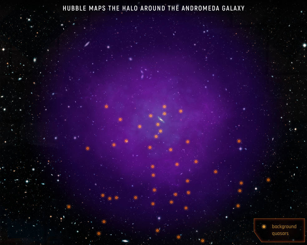 Enorme halo rondom Andromedastelsel bestaat uit twee delen, aldus Hubble waarnemingen