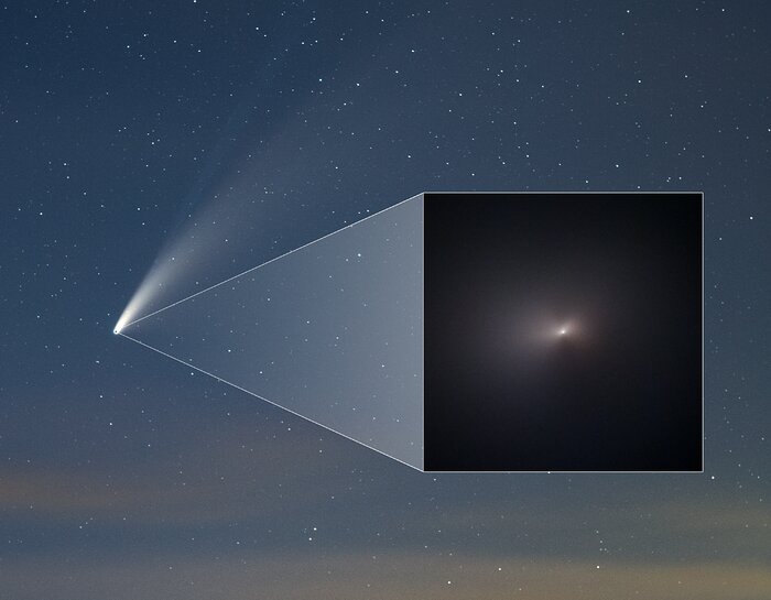 Hubble heeft een close-up gemaakt van de komeet NEOWISE