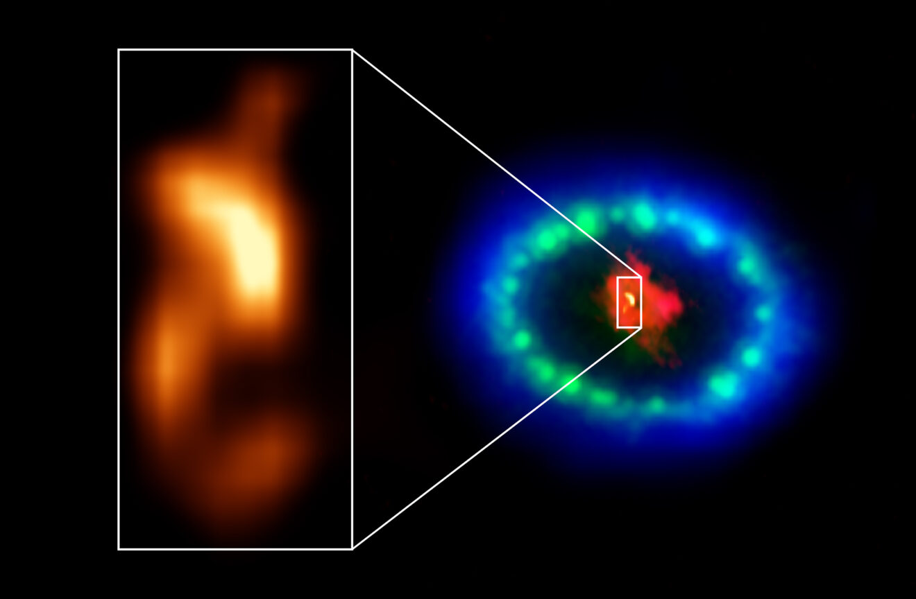 Wellicht heeft men met ALMA een spoor van de neutronenster van supernova 1987A gezien