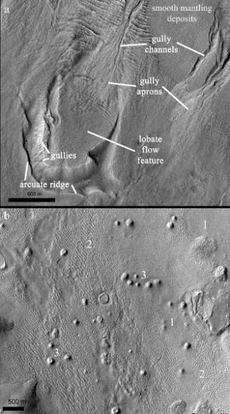 Nieuwe grote reservoirs van ijs ontdekt op zuidelijk halfrond Mars