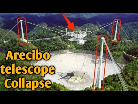 Video: het ineenstorten van de Arecibo radiotelescoop