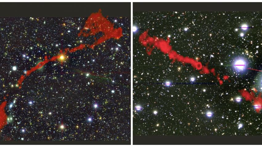 Twee reusachtige radiostelsels met MeerKAT ontdekt - er zijn er vast nog véél meer