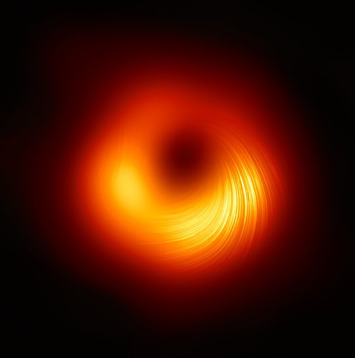 Astronomen brengen magnetische velden aan rand van zwart gat in M87 in beeld