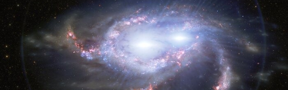 Illustration of Double Quasars in Merging Galaxies