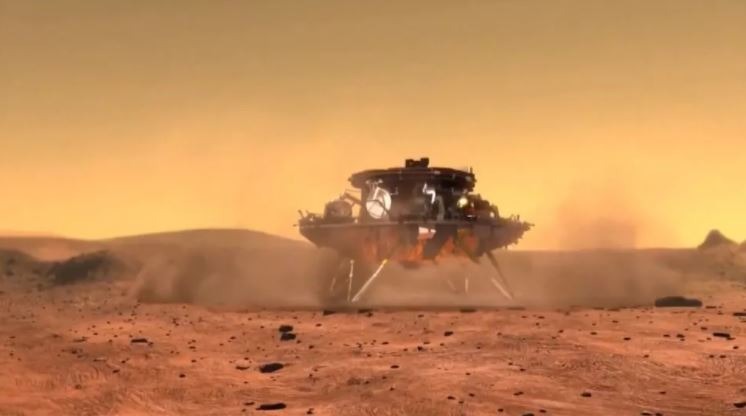Chinese Tianwen-1 maakt zich op voor de landing op Mars