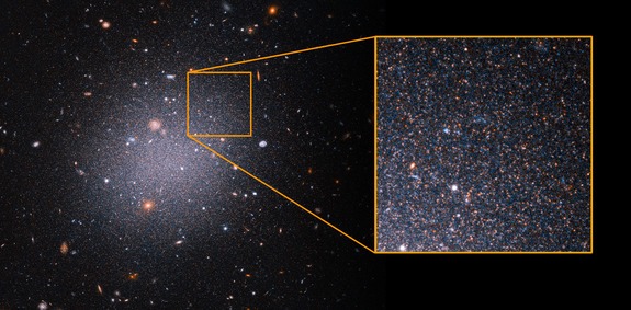 Hubble laat zien dat sommige sterrenstelsels inderdaad donkere materie missen