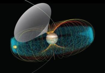 NASA's Juno registreert bijzondere 'decameter-golven' bij vulkanische maan Io